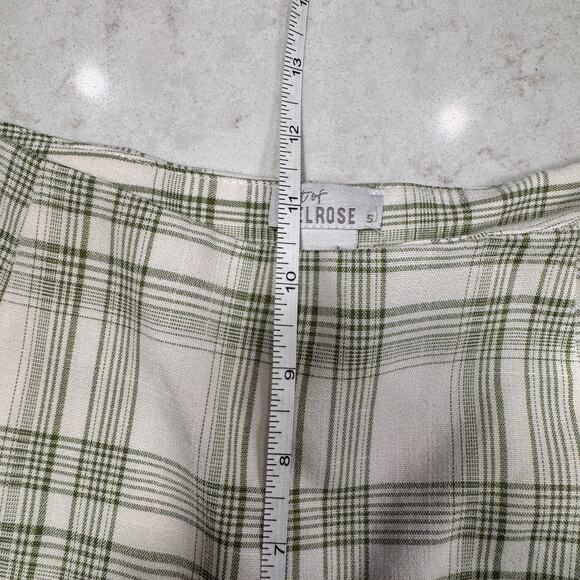 West of Melrose Green Plaid Straight-Leg Pants Women's Small Preppy Cottage - Picture 11 of 14